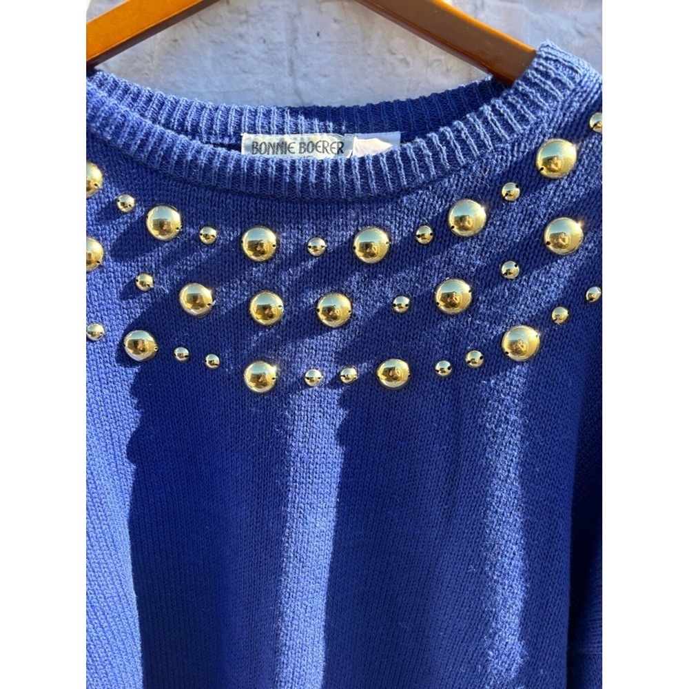 Women's Vintage 80s/90s Bonnie Boerer Sweater Plus-Ugly Christmas‎ Fancy Sweater - Picture 2 of 5